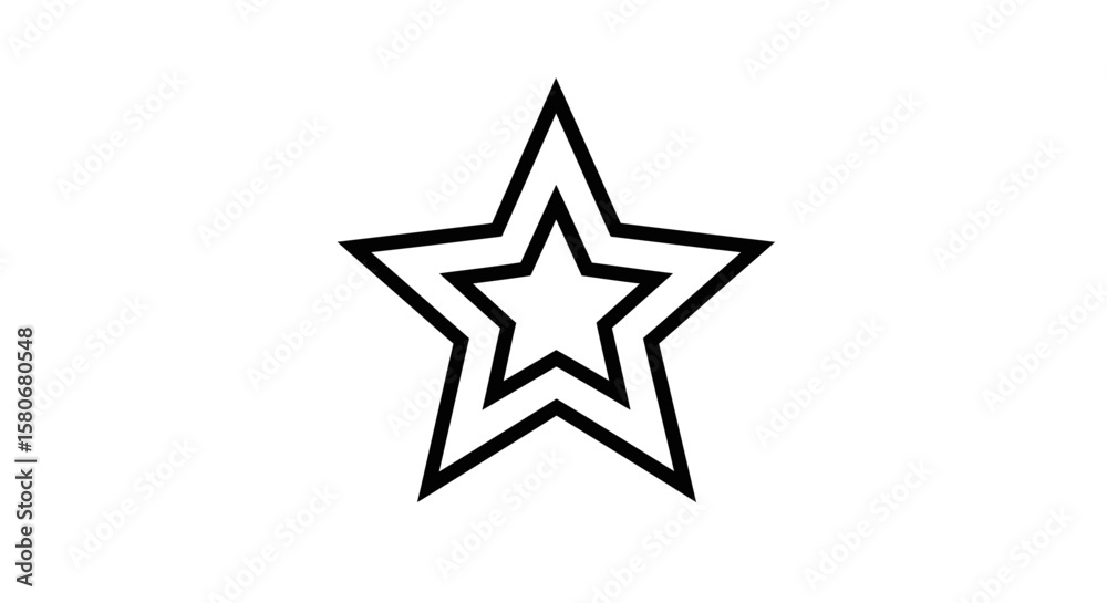 Fototapeta premium Black Star Icons Collection