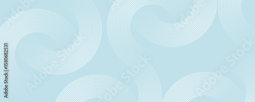 Modern abstract background. Glossy white gradient circle lines. Minimal geometric pattern. Simple graphic elements. Futuristic concept. Suitable for cover, poster, banner, brochure, eps10.