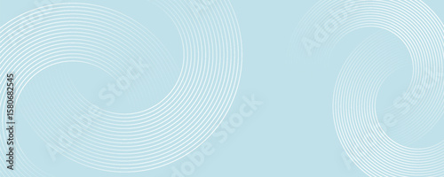 Modern abstract background. Glossy white gradient circle lines. Minimal geometric pattern. Simple graphic elements. Futuristic concept. Suitable for cover, poster, banner, brochure, eps10.