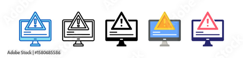 Precaution Multiple Style Icon Set Collection. 