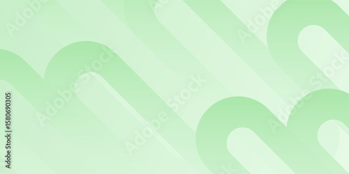 Creative linear green background. Bg, landing page and digital design concept. 3D Rendering