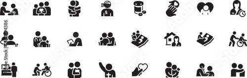 Doctor and Healthcare Worker Icon Set – Medical, Hospital, Doctor, Nurse, Healthcare, Patient, Treatment, Staff, Clinic, Uniform, Health, Support, Care, Safety, Icon