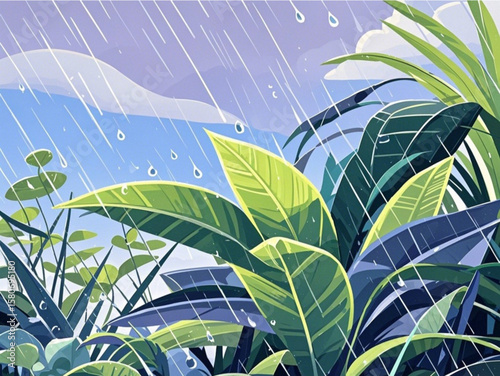 heavy rain hit the plants during the day