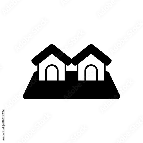 Land Plot House Property Development Fill Icon