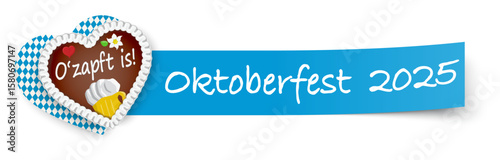 blue sticky paper with gingerbread heart Oktoberfest 2025