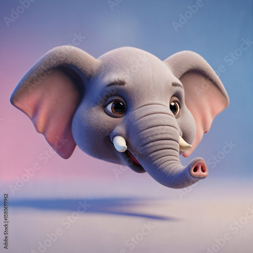 furry icon head of an elephant