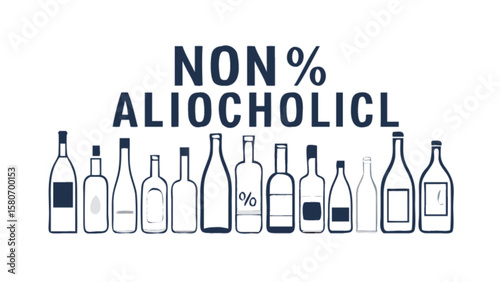 Non alcoholic beverages vector art illustration perfect for mocktails and alcohol free drinks design needs