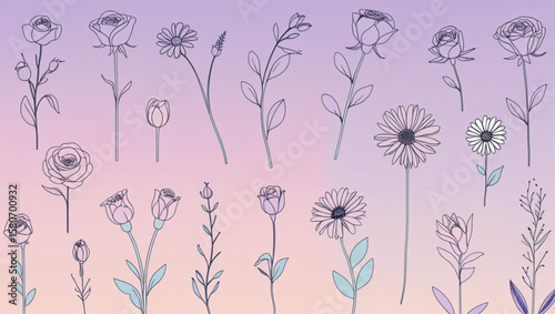 Seamless vector floral pattern: a vibrant spring illustration with blossoms and leaves, perfect for textile design or vintage wallpaperSeamless vector floral pattern: a vibrant spring illustration wit