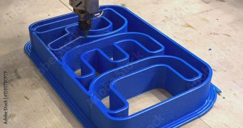 3D printer creates REC lettering