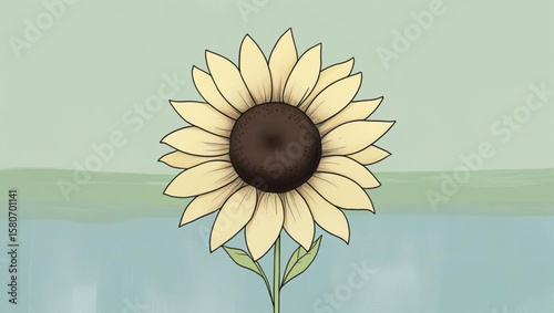 Bright yellow sunflower blooms, isolated on black or rustic wood, highlight summer's natural beauty