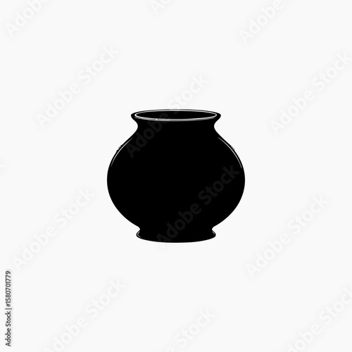 cauldron craft black art silhouette illustration design