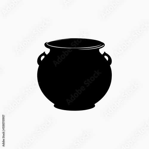 cauldron simple black artwork cauldron silhouette  graphic art
