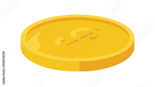 Gold coin vector illustration for finance investment savings and cryptocurrency design elements asset icon
