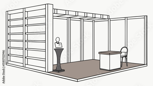 Trade show booth design exhibition stand mockup convention display exhibition stall interior design showcase