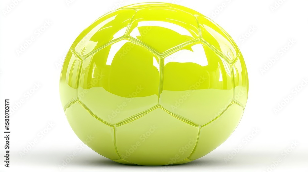 Fototapeta premium Shiny Green Soccer Ball