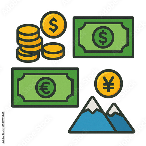 通貨アイコンセット｜Currency Icon Set