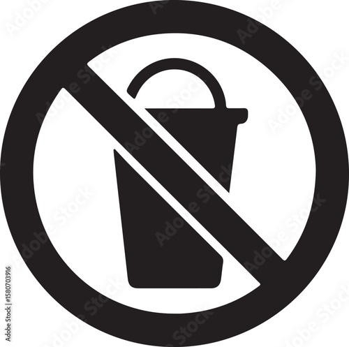 Red stop warning symbols for no smoking, no entry, and no parking indicate prohibited and restricted activities