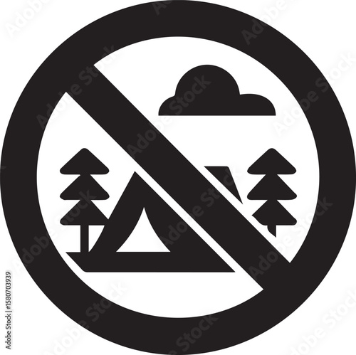 Yellow triangular road sign icon with a mountain symbol for traffic warning and caution