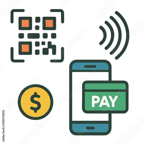 QRコード決済アイコンセット｜QR Code Payment Icon Set