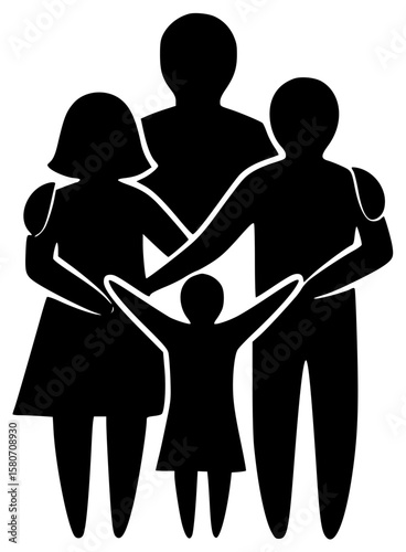 family illustration happy silhouette girl logo cute icon friendship outline sister together sisters love hug siblings matching female joy shape people vector graphic background