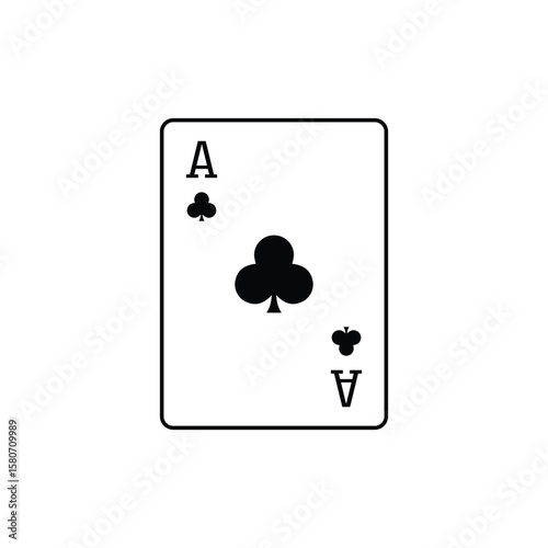 Ace of Clubs Playing Card