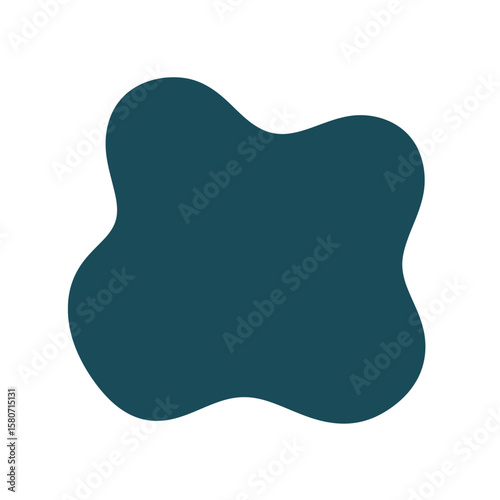 A minimalist abstract ink blot vector shape