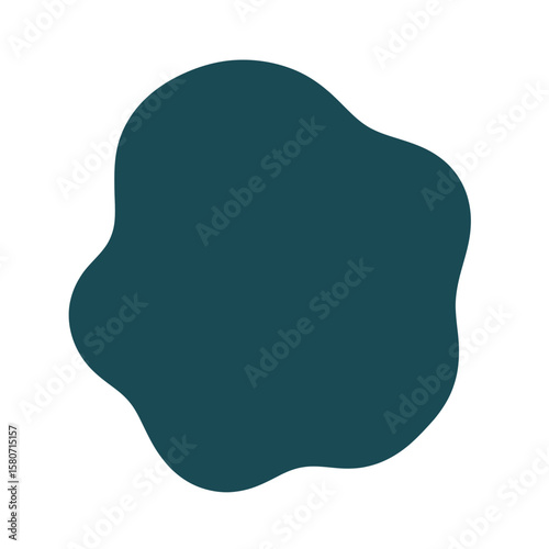 A minimalist abstract ink blot vector shape