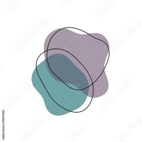 A minimalist abstract ink blot vector shape