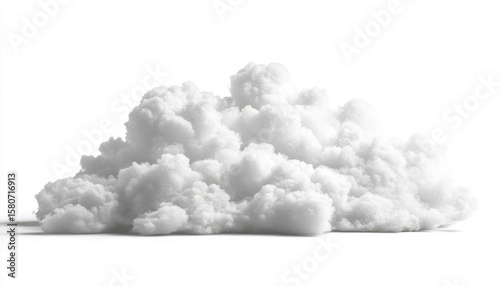 Fluffy White Cloud Isolated on White background

