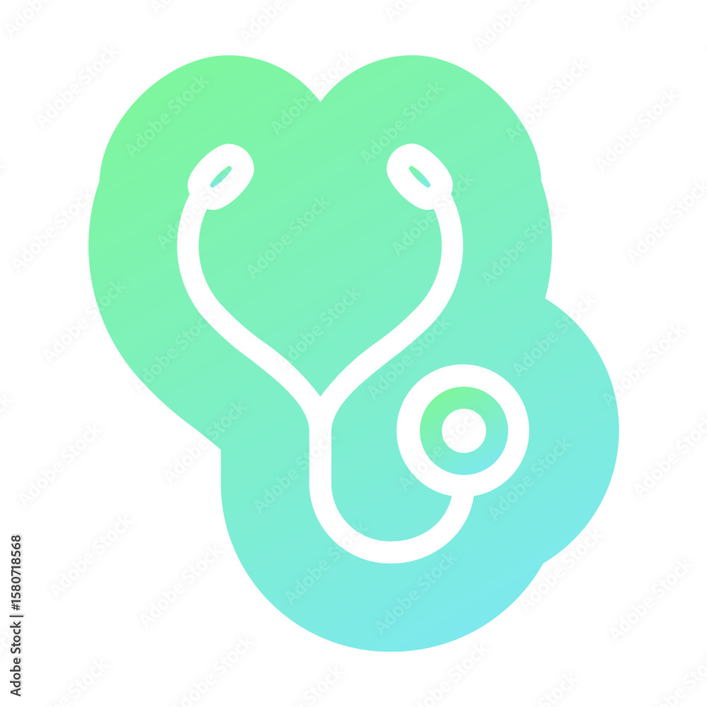 Fototapeta premium Stethoscope icon used by doctors and nurses.
