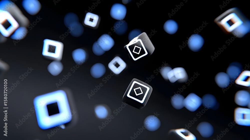 Fototapeta premium Futuristic abstract geometric digital pattern