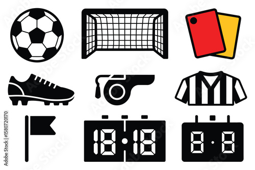 Soccer equipment and scoreboards ball goal
