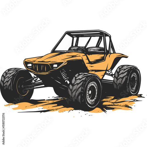 Sand buggy vector illustration isolated 