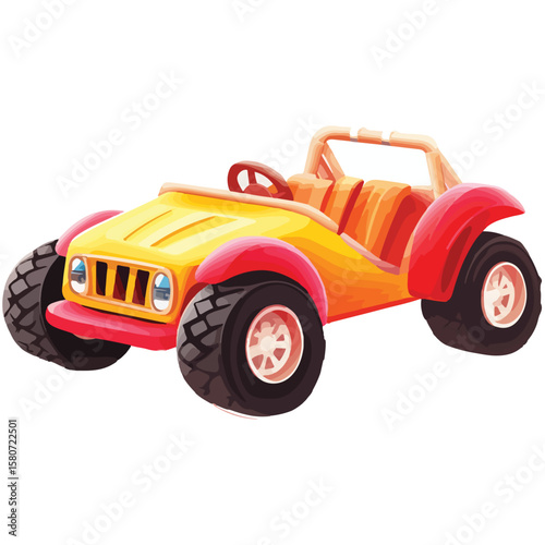 Sand buggy vector illustration isolated 
