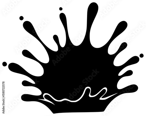 splash illustration water silhouette balloon logo fun icon wet outline burst toss dripping soaking colorful color explosion blue holiday shape with vector graphic background