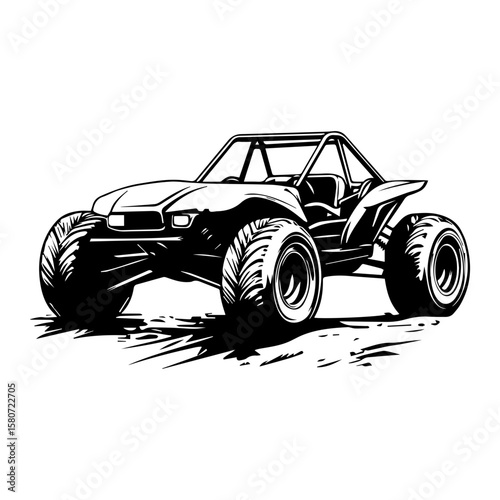 Sand buggy vector illustration isolated 
