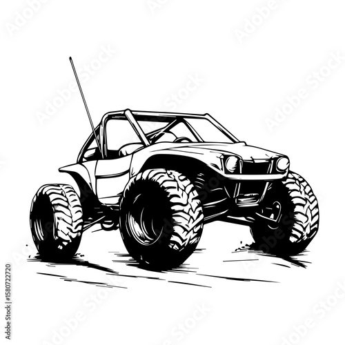 Sand buggy vector illustration isolated 