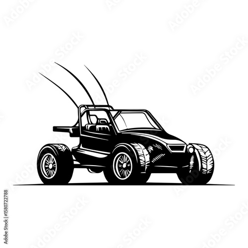 Sand buggy vector illustration isolated 