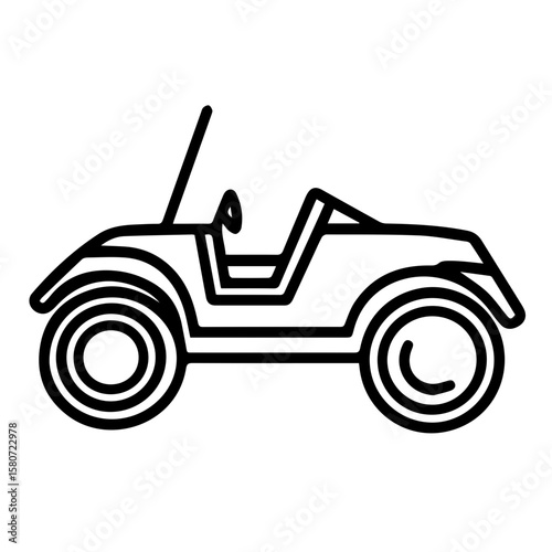 Sand buggy vector illustration isolated 