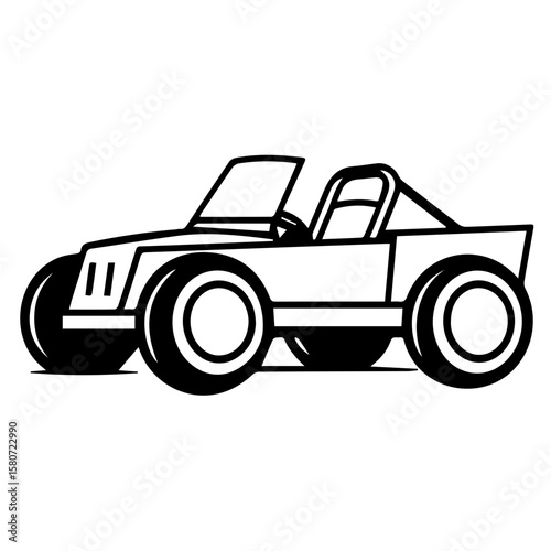Sand buggy vector illustration isolated 