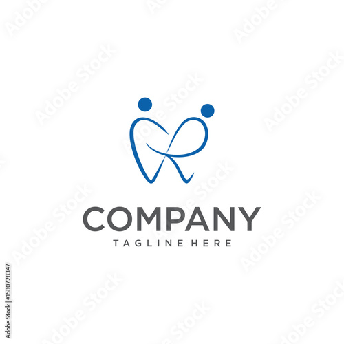 vector logo icon initials CR dental