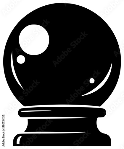sphere illustration light silhouette tarot logo aura icon reading outline psychic stars ball magic spiritual soothsayer space spell spirituality shape and vector graphic background