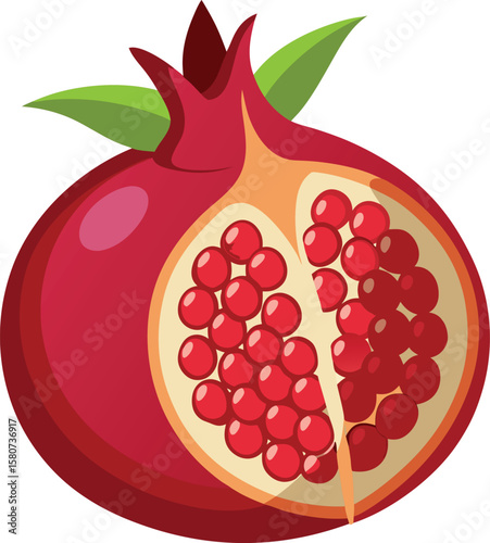 ripe pomegranate fruit