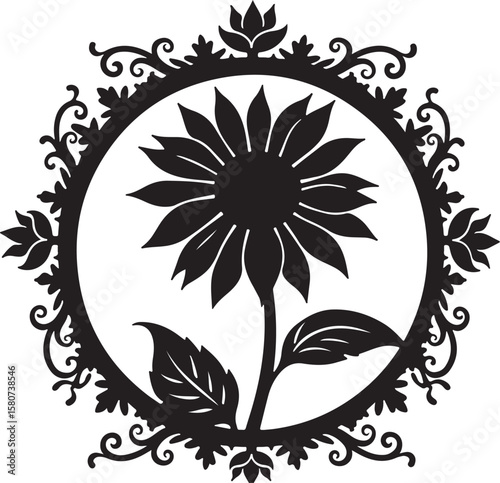 
Vintage Floral Laser Cut Ornamental Frame Set