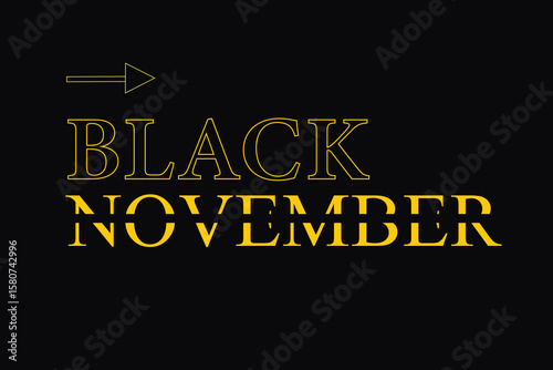 black november with stroke, VECTOR