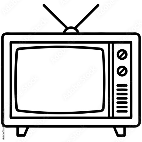 Retro TV Silhouette Vector