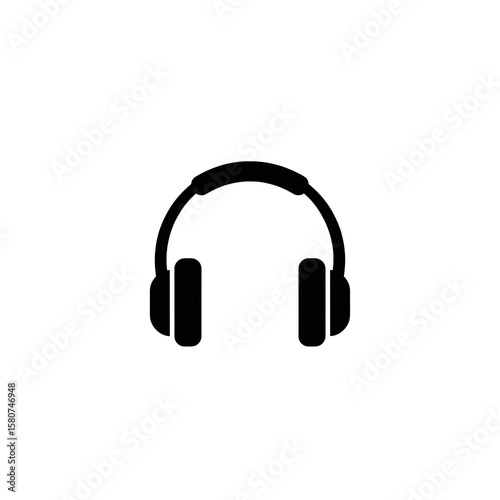 headphones icon on white background
