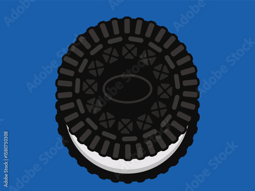 cookies filled with black vanilla milk