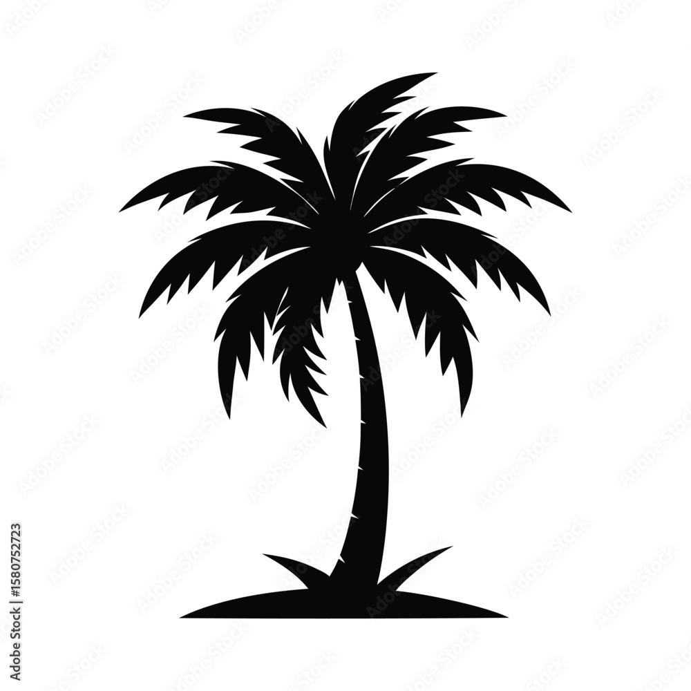 Fototapeta premium palm tree silhouette vector