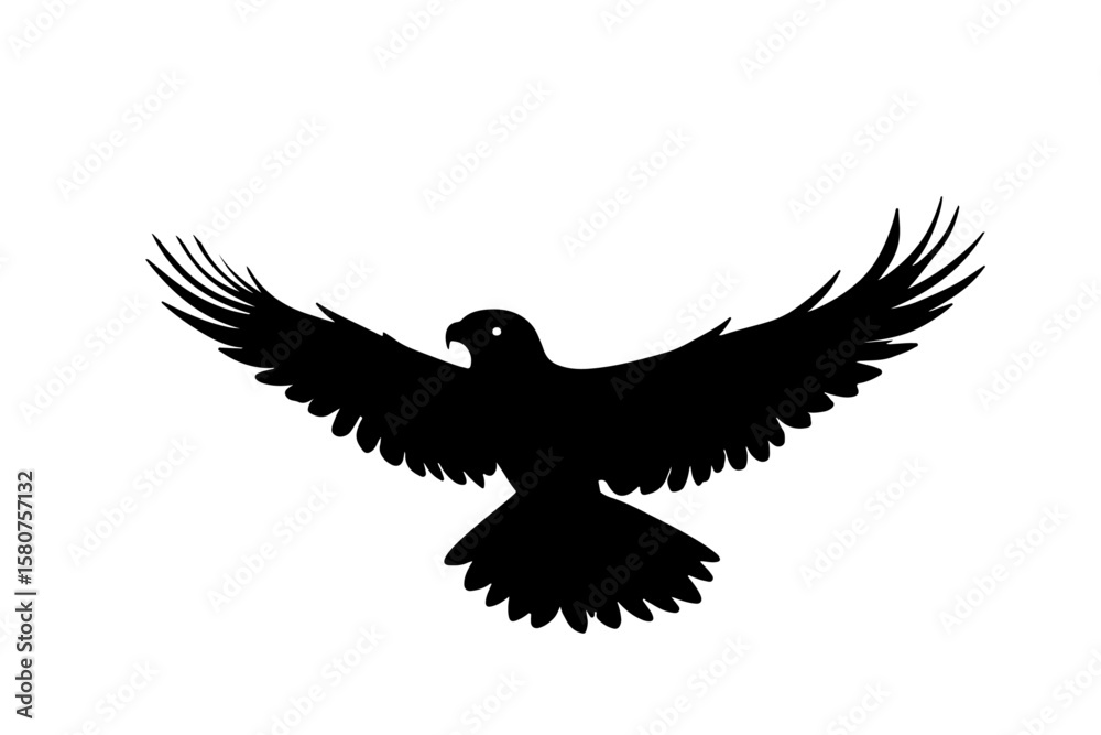 Fototapeta premium bird flying in the air silhouette